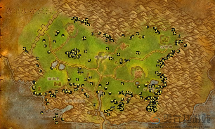 魔兽世界阿拉希高地矿点分布图(图6) 魔兽世界阿拉希高地矿点分布图(图6)